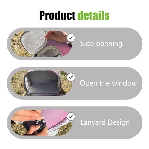WEVONIGU Expandable Small Animal Backpack Carrier with Clear Bubble Window Large Space Travel Cage for Hedgehog Rat Parrot,Bearded Dragon,Sugar Glider,Airline Approved (Pink, Carrier) - color: Pink, size: Carrier