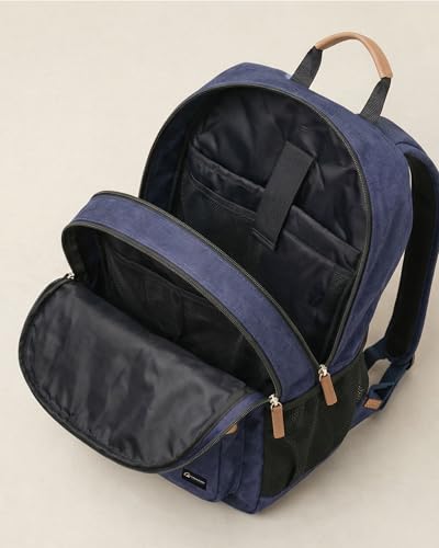 TRAILKICKER Classic Laptop Backpack with Padded 17 inch Laptop Sleeve, Multi Pocket Backpack, Casual Daypack Backpacks (Navy) - color: Navy