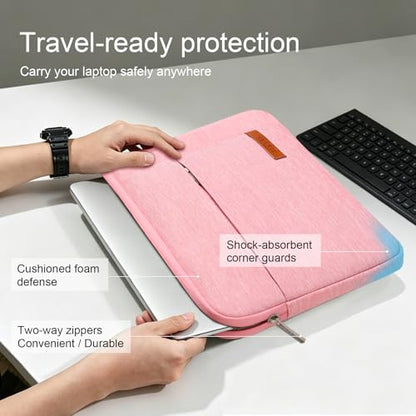 Lacdo Chromebook Case 11 Inch Laptop Sleeve for 11 Inch Acer HP Lenovo Dell Samsung ASUS Chromebook Spin 3 11, 13 inch New Surface Pro 11 Copilot+PC / 10 9 8 X, 11.6" MacBook Air Computer Bag, Peach - color: Peach, size: 11-11.6 Inch