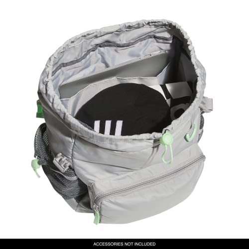 Saturday Sport Fashion Compact Small Size Backpack - color: Grey Two/Semi Green Spark