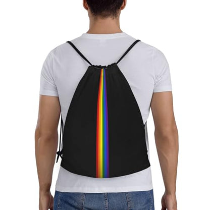 Rainbow Pride LGBT Drawstring Backpack Bag Sport Gym Dance Beach Travel Sackpack for Women Men - color: Lgbt_ddd00644