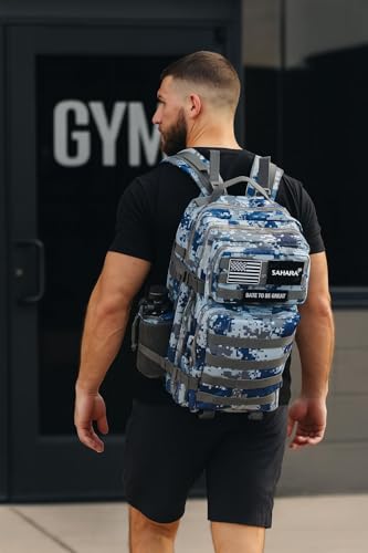SAHARA - Raider Series Travel Bag & Laptop Backpack for Laptops up to 17.3-inch, Gray Camo, (LT00093) - color: Gray Camo