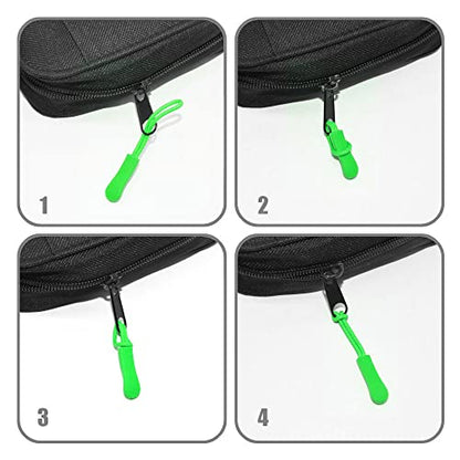 120Pcs Zipper Pulls Zip Extension Fixer with Nylon Rope Replacemen for Backpacks, Jackets, Luggage, Clothes 12 Color