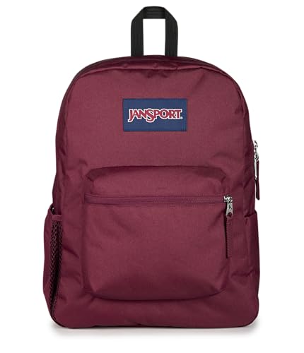 JanSport Cross Town Backpack - Simple Bag for Everyone with 1 Main Compartment, Front Utility Pocket - Premium Class Accessories - Cherry Lacquer - color: Cherry Lacquer