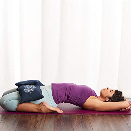 Yoga Sand Bag Cotton Unfilled for Yoga Weights and Resistance Training - color: Navy Blue