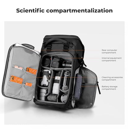 K&F Concept Camera Backpack, 30L Large Capacity Camera Bag, Waterproof DSLR Camera BackPack, Extra Large Photography Bag Backpack - color: Black, size: Large