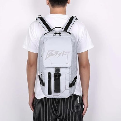 BESMART Hiking Outdoor Travel Backpack with Design, Water-Resistant Laptop Daypack Book Bag with Multi-Layer for Men & Woman (Light Grayish Blue) - color: Light Grayish Blue