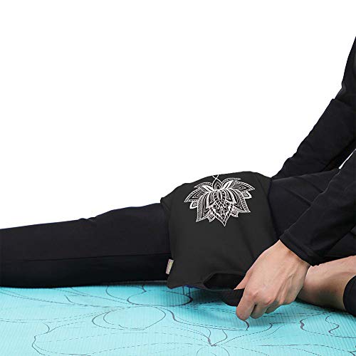 Yoga Sand Bag Cotton Unfilled for Yoga Weights and Resistance Training - color: Black