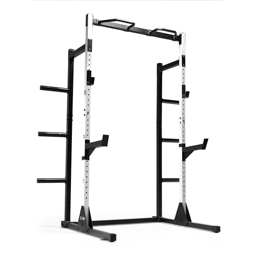 Cap Barbell Power Rack with Pull Up Bar & Attachments - Multiple Colors - color: WHITE