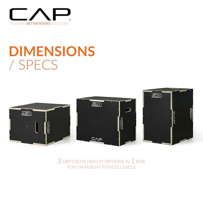 CAP Barbell 3-in-1 Plyometric Box | Multiple Styles and Sizes - size: 24in x 20in x 16 in, style: NON-SLIP