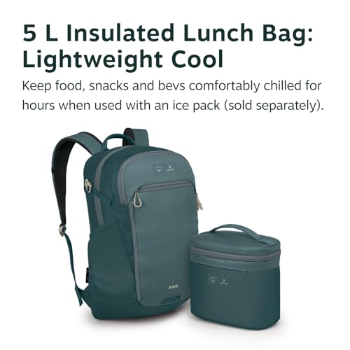 Osprey Axis Campus Laptop Backpack x Hydro Flask 5L Lunch Bag - Everyday Commuter Bundle for Campus and Work, Black - color: Black