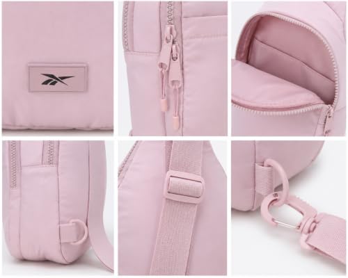 Reebok Unisex Crossbody Bag - Convertible Compact Durable Cross Body Bag for Women and Men - Gym and Travel Essentials, Size One Size, Thea II Ashen Lilac - color: Thea II Ashen Lilac