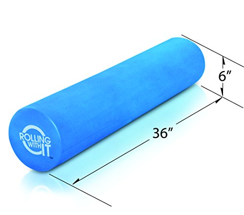 Rolling With It Foam Roller with High Density for Physical Therapy, Muscle Roller for Exercise and Muscle Recovery, Eco-Friendly Back Roller, Firm and Smooth Surface Massage Roller, Select Your Size - size: 36 x 6 Inch