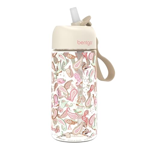 Bentgo Kids Water Bottle - Leak-Proof, Durable Tritan PFAS- & BPA-Free 15 fl oz, Kids/Toddlers Ages 3+ for School & Sports; Bite & Sip Spout, Carrying Handle, Dishwasher Safe (NEW Cowgirl Dreams) - color: Cowgirl Dreams