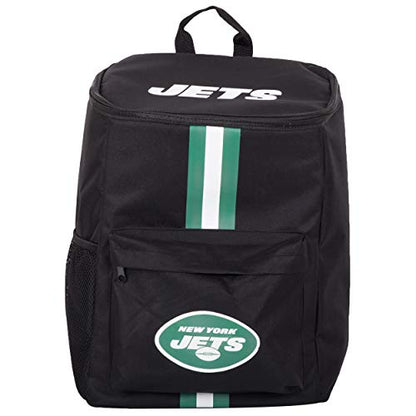 Cooler Backpack – Portable Soft Sided Ice Chest – Insulated Bag Holds 36 Cans - Football Gear – Show Your Team Spirit with Officially Licensed Fan Gear - style: NY Jets
