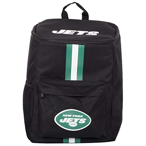 Cooler Backpack – Portable Soft Sided Ice Chest – Insulated Bag Holds 36 Cans - Football Gear – Show Your Team Spirit with Officially Licensed Fan Gear - style: NY Jets