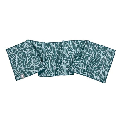 MISSION Max Plus Cooling Towel- Soft, Durable Microfiber - Cools Up to 3 Hours - UPF 50 Sun Protection - Machine Washable - color: Teal Leaf
