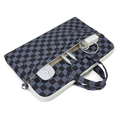 canvaslife Water Black Checker Pattern Laptop Shoulder Messenger Bag for 16 inch and 15.6 inch-16 inch Laptop - color: Black Checker