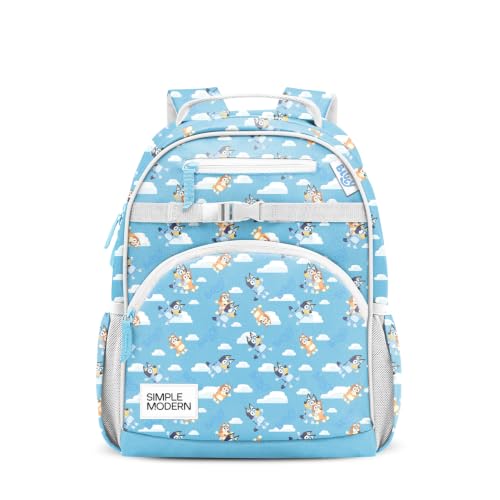Simple Modern Medium Bluey Toddler Backpack for School Girls and Boys | Kindergarten Elementary Kids Backpack | Fletcher Collection | Kids - 15" tall | Bluey Sky - color: Bluey: Sky, style: Kids Medium