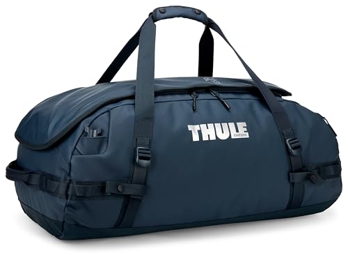 Thule Chasm Duffel bag, Weather-resistant materials, Easy packing, Converts to backpack, Internal pockets, Travel-ready - color: DARKEST BLUE, size: 70L