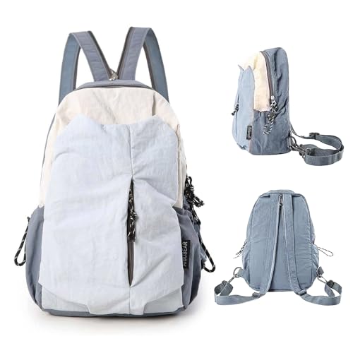 Ultralight Convertible Sling Backpack - Wear as Crossbody or Backpack for Commuting, Hiking, Travel and Cycling (Grey) - color: Grey