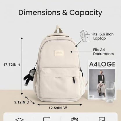 JARKJARD Aesthetic Cute Backpack for Girls Student School College Travel - color: Blue
