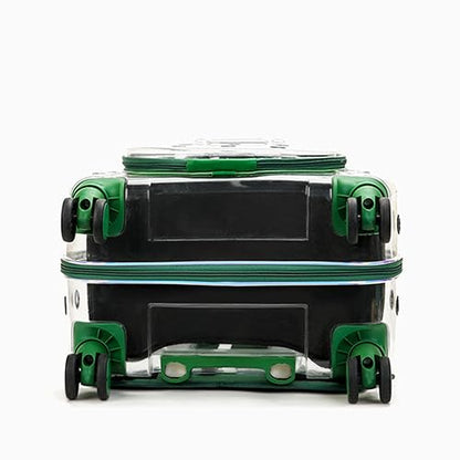 2025 Upgraded Cat Carrier Cat Backpack Pet Carrier Pet Trolley Case Clear Ventilation Holes Silent Wheels Convenient Portable Cats Dogs Backpack for Travel（Green）