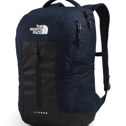 The North Face Lichen Daypack - Everyday Commuter Backpack, Laptop Sleeve, Water Bottle Pockets, Center Front Pouch, Summit Navy/TNF Black, One Size - color: Summit Navy/Tnf Black