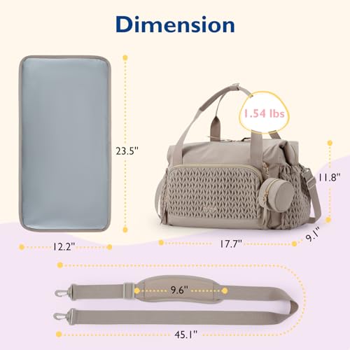 mommore Diaper Bag Tote, Large Capacity Travel Diaper bags, Hospital Bag for Labor Delivery, Baby Bag with Pacifier Case | Hospital Bag - color: Coffee