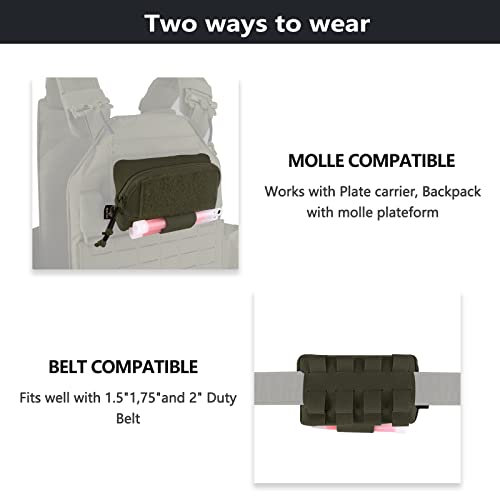 PETAC GEAR Tactical Molle Admin Pouch, Small Organizer Pocket for Tactical Vest/EDC Gun Belt/molle Platform. - color: RG