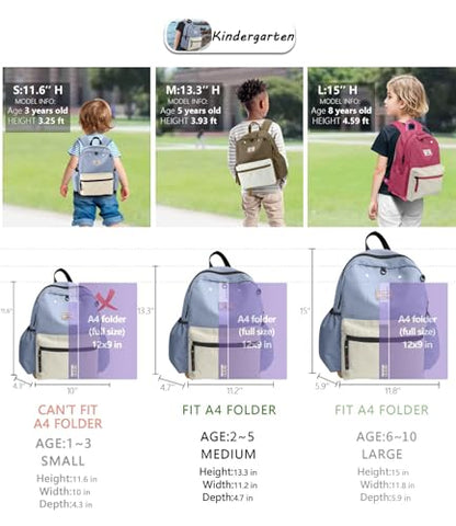 Toddler Backpack for Boys 2-5: Preschool Kindergarten 13" Daycare Backpacks Fit A4 Folder - color: Blue Crab White, style: Ages 2-5 (13" H Fit A4 Folder)