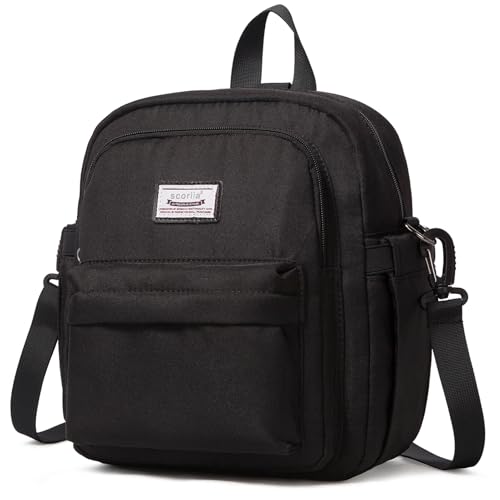 Insulated Lunch Bag Backpack for Women, Small Crossbody Sling Insulated Tote, Convertible Lunch Cooler Box for Work - Black - color: Black-02