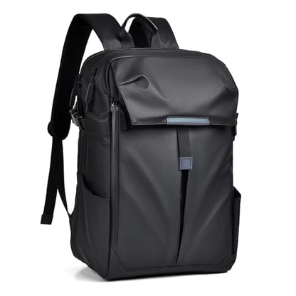 Unisex Business Laptop Backpack 17.3" With Helmet Holder High Capcity Travel Sports Backpack Waterproof Rucksack with Basketball Compartment for Men Women Teenager (Black)