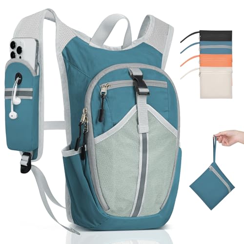 Small Hiking Backpack 15L-Lightweight Packable Foldable Backpack for Travel Camping Outdoor Commute,Compact Rucksack for Women Men(Blue) - color: Blue, size: 15L