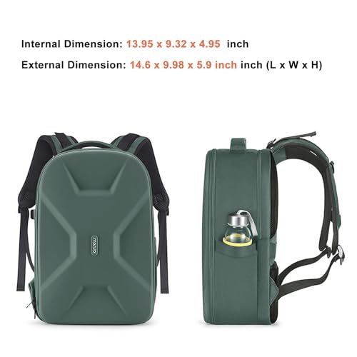 MOSISO Camera Backpack,DSLR/SLR/Mirrorless Photography Camera Bag Full Open Waterproof Hardshell Bag with Insert&Tripod Holder&Laptop Compartment Compatible with Canon/Nikon/Sony, Emerald Green - color: Emerald Green