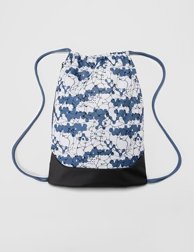 Nike Unisex Adult Gameday Brasilia X Drawstring Bag Backpack (18L) | Mens and Womens - color: All Over Print/Diffused Blue/Black/Black, size: One Size
