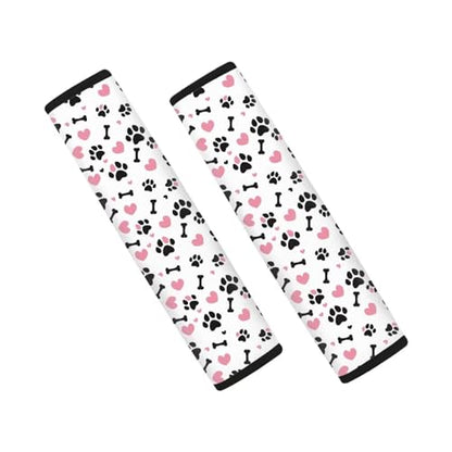Dreaweet Dog Paw Print Seat Belt Cover Pad for Kids Cute Seatbelt Covers Soft Seat Belt Shoulder Pad for Car Bag Backpack - color: Dog Paw Print