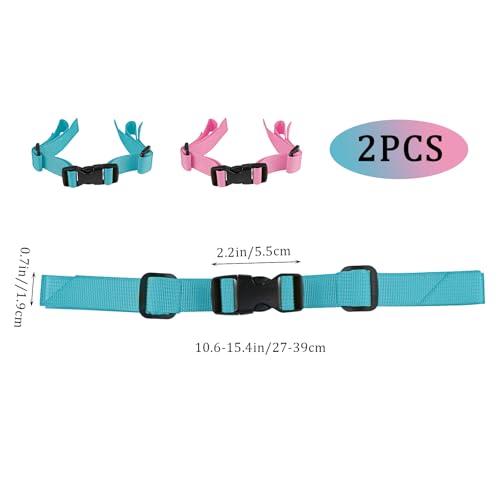 2 Pack Backpack Chest Strap Adjustable Replacement Chest Strap for Backpack with Quick Release Buckle - color: 1 Each of Cyan and Soft Pink