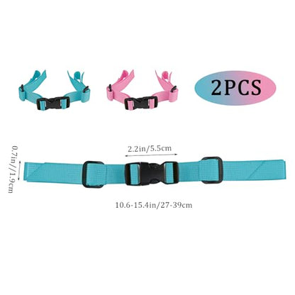 2 Pack Backpack Chest Strap Adjustable Replacement Chest Strap for Backpack with Quick Release Buckle - color: 1 Each of Cyan and Soft Pink