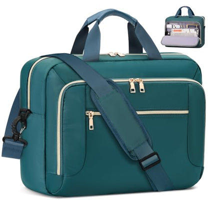 Laptop Bag 17.3 Inch Work Briefcase Laptop Case Computer Messenger Bag - color: Dark Green, size: 17 inch