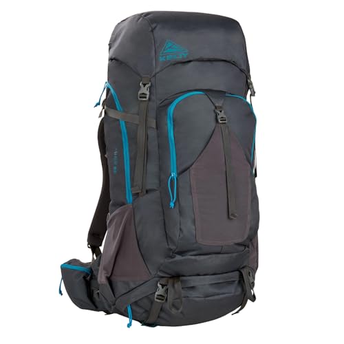 Kelty Asher Backpack, Daypack to Multi-Day Backpacking Capacity, Hiking, Lightweight Travel Pack, Internal Frame (85L Beluga) - color: Beluga/Stormy Blue, size: 85L