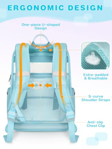 Clear Backpack Heavy Duty Transparent Bookbag, PVC See Through Backpack with Comfort Shoulder Straps for College Work Travel - color: Blue