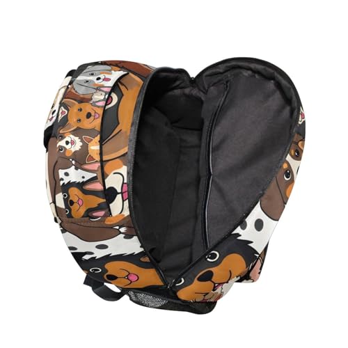 ALAZA Cute Doodle Dog Print Animal Large Backpack for Kids Boys Girl School Personalized Laptop iPad Tablet Travel School Bag with Multiple Pockets - color: Dogs