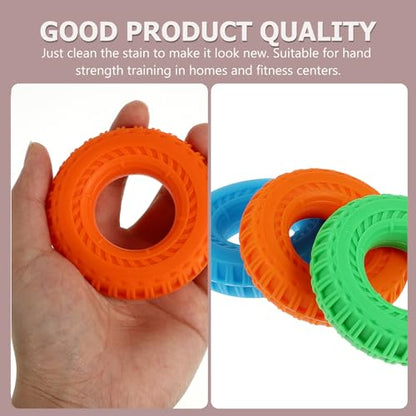 3Pcs Hand Grip Strengthener Set, Silicone Wrist Force Trainer 40Lb Blue, 50Lb Green, 60Lb Orange Rings for Hand Strengthening, Rehabilitation, and Stress Relief Exercises