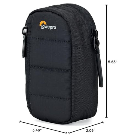 Lowepro Tahoe CS 20, Lightweight Protective Camera Case for Ultra-Compact Cameras, for Memory Cards and Accessories,8.8 x 5.3 x 14.3 cm Black - size: Small