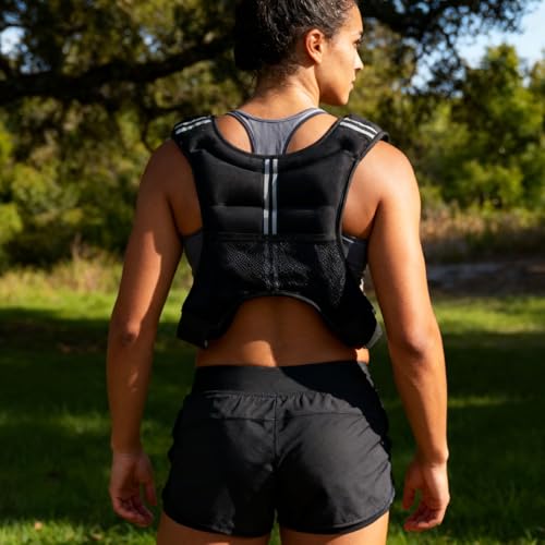 Weighted Vest for Men Women, 12LB/16LB Weight Vest with Reflective Strips, Strength Training Running for Running, Training Workout, Jogging, Walking - size: Double deduction-16LB