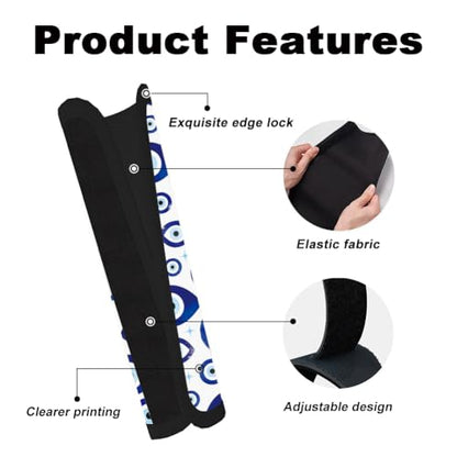 2Pcs Soft Auto Seat Belt Cover Pads, Demon Eye Car Seatbelt Shoulder Cushion for Comfortable Driving, Compatible with All Cars' Seatbelt and Backpack Straps 11x2.4inch - color: Demon Eye
