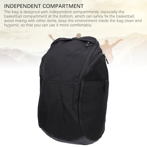 Basketball Backpack, Large Capacity Sports Bag with Laptop Ball Compartment, Soccer Backpack, For Men Using in Sports, Gym, Travel - color: Black