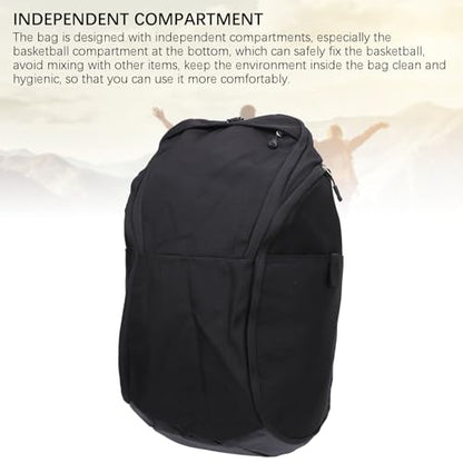 Basketball Backpack, Large Capacity Sports Bag with Laptop Ball Compartment, Soccer Backpack, For Men Using in Sports, Gym, Travel - color: Black