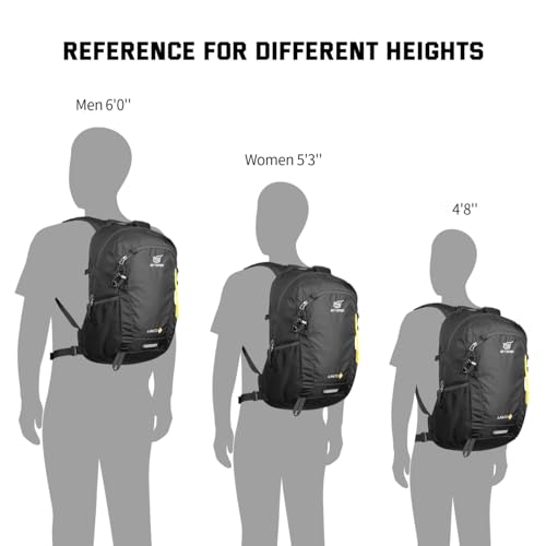 SKYSPER Small Hiking Backpack, 20L Lightweight Travel Backpacks Hiking Daypack for Women Men - color: Lantc20-black, size: 20l